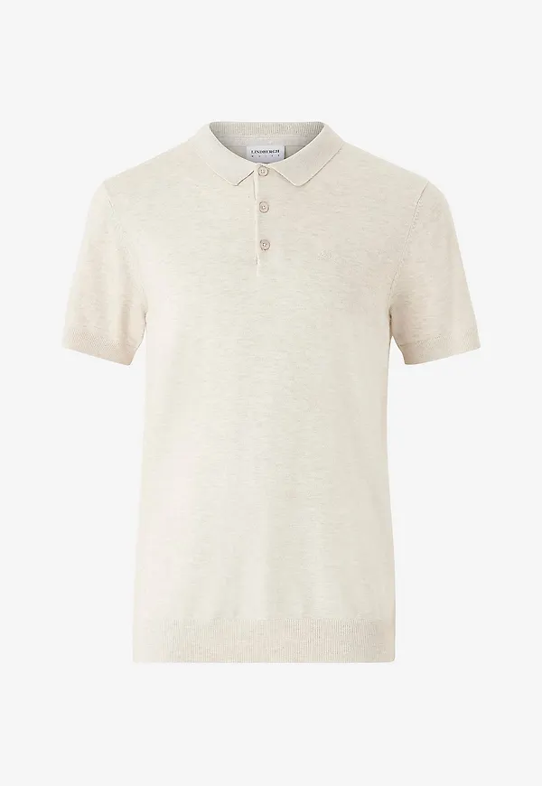 Lindbergh - Tröja S/S Polo Knit - Vit