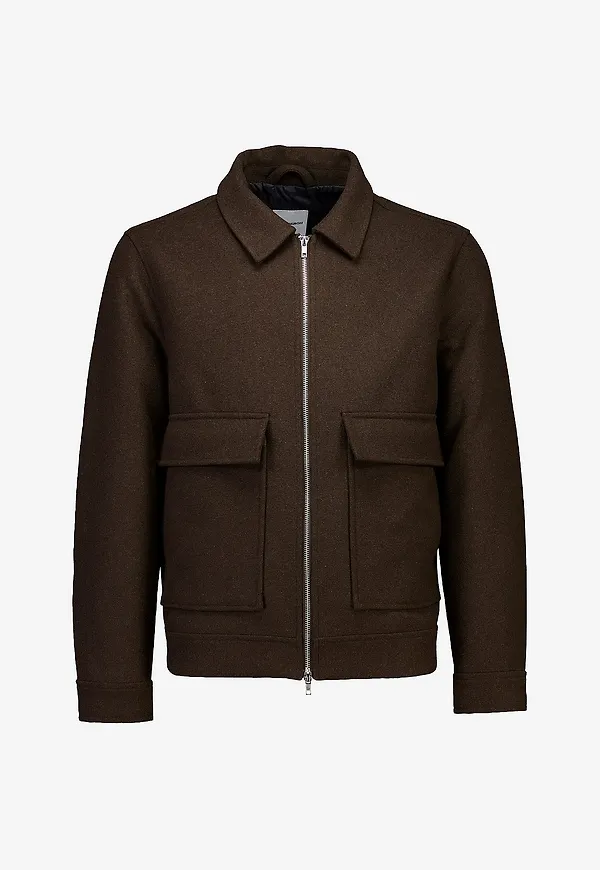 Lindbergh - Jacka Wool Blend Jacket - Brun