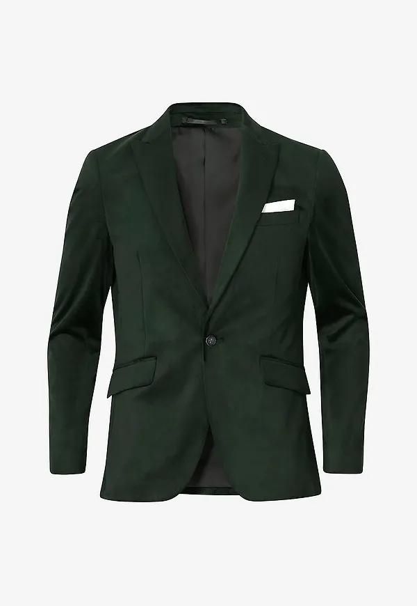 Lindbergh - Kavaj Velvet Blazer - Grön