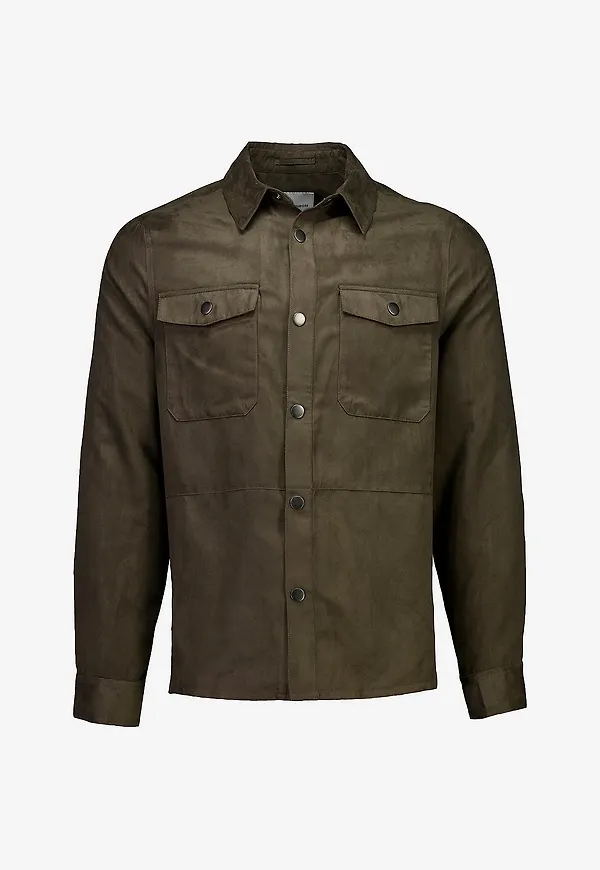 Lindbergh - Overshirt Micro suede overshirt - Brun