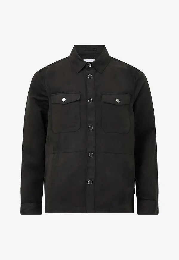 Lindbergh - Overshirt Micro suede overshirt - Svart