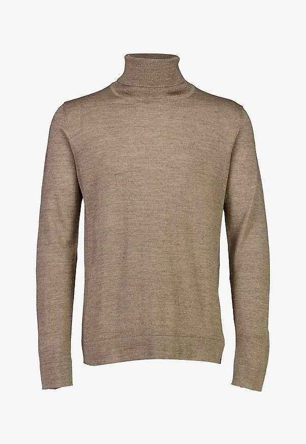 Lindbergh - Polotröja Merino Knit Roll-neck - Grå