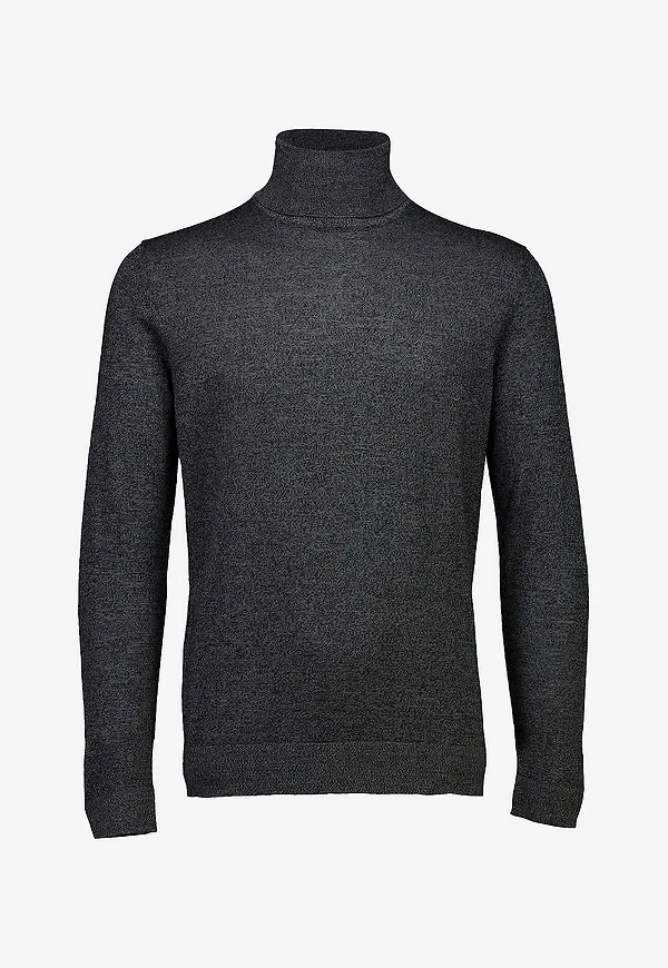 Lindbergh - Polotröja Merino Knit Roll-neck - Grön