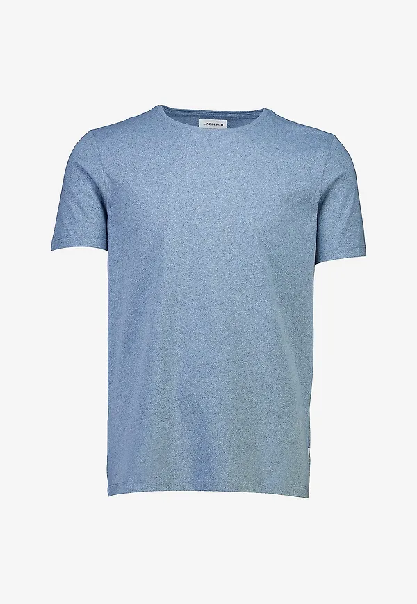 Lindbergh - T-shirt Mouliné O-neck Tee S/S - Blå