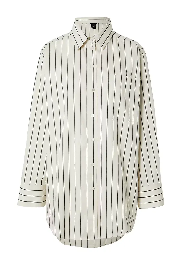 Lindex Blus 'Julie' ljusbeige / antracit
