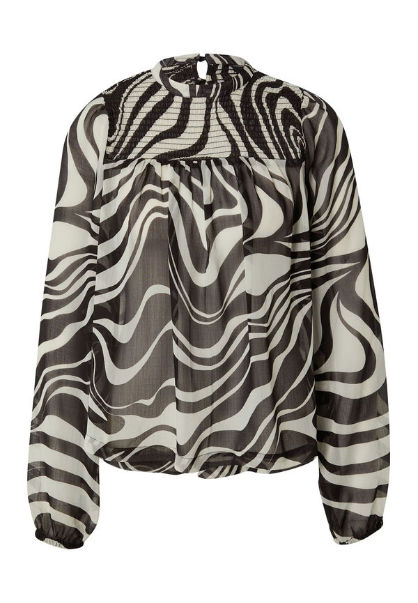 Lindex Blus 'Tove' kräm / mörkbrun