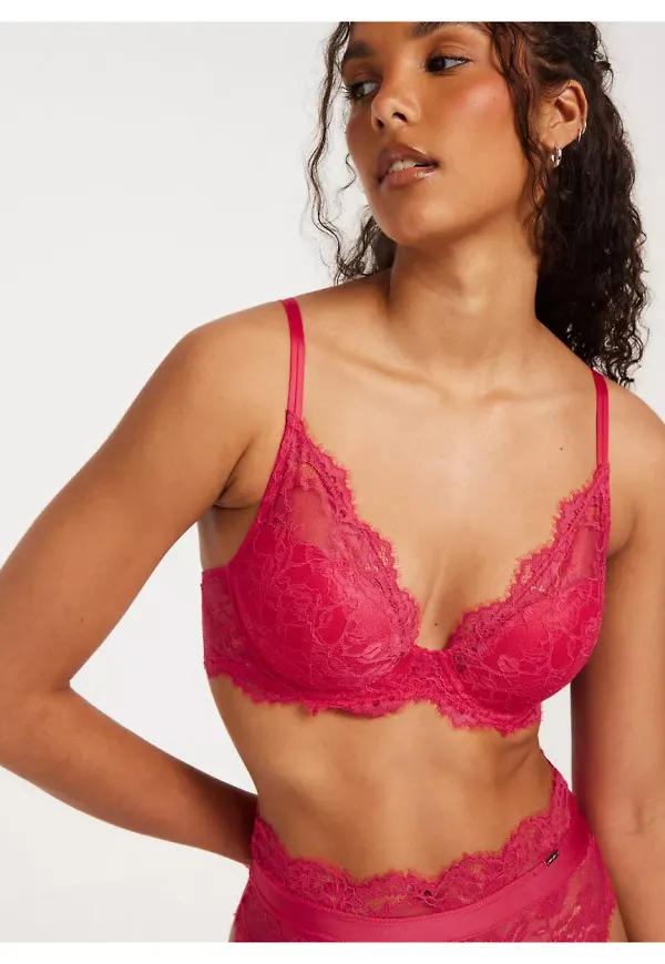 Lindex Bra Amie Push Up Push-up BH Red