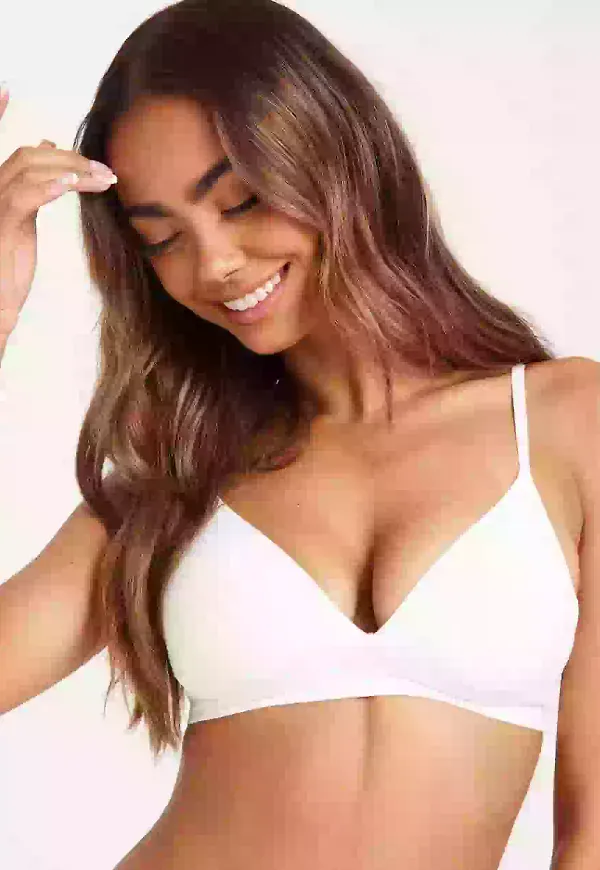 Lindex Petite Soft Seamless Bra Mjuk BH utan bygel White