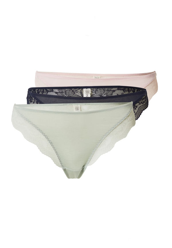 Lindex String 'Lara' marinblå / pastellgrön / pastellrosa