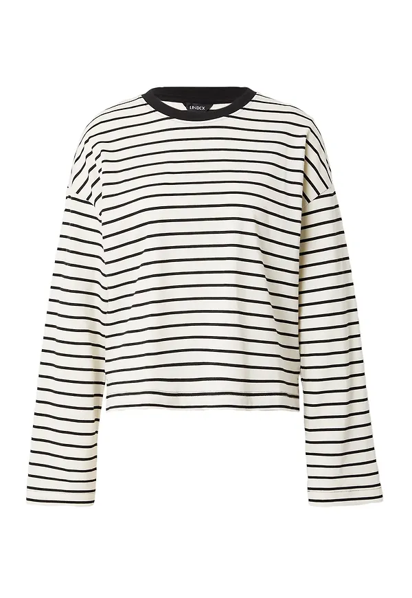 Lindex T-shirt 'Eleanor' svart / vit