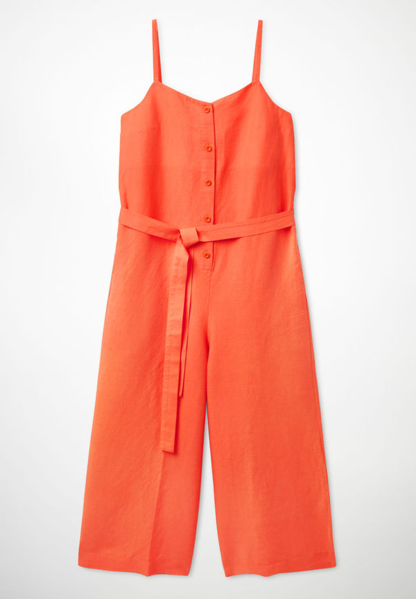 LINEN BELTED JUMPSUIT