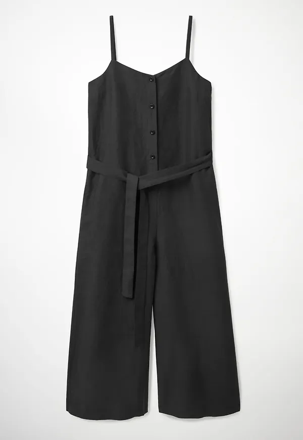LINEN BELTED JUMPSUIT