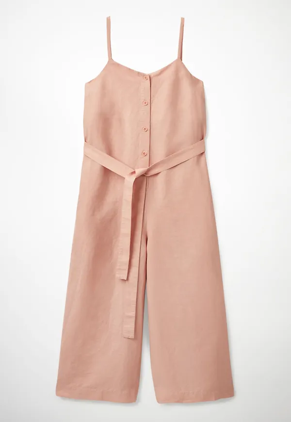 LINEN BELTED JUMPSUIT