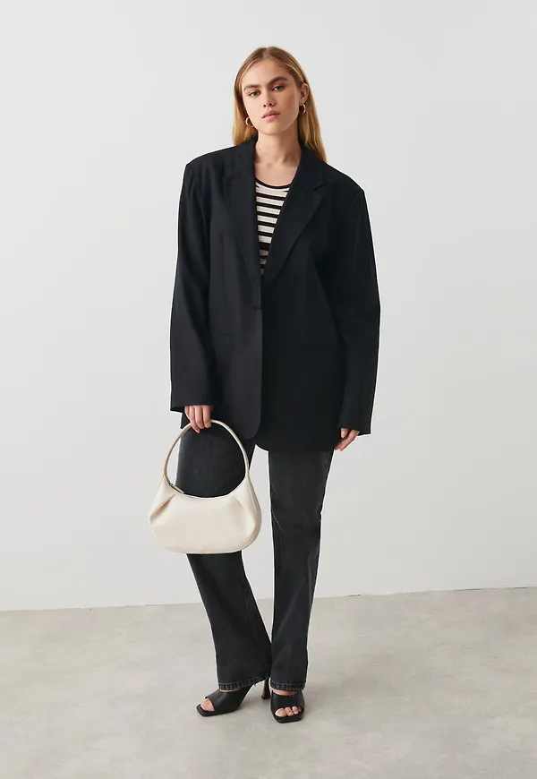 Linen blend blazer