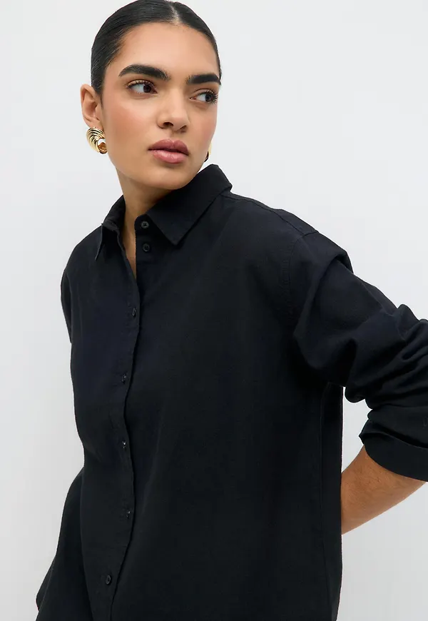 Linen blend shirt