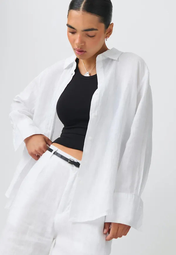 Linen blend shirt