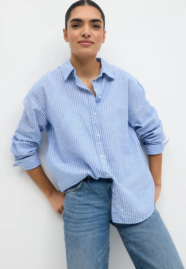 Linen blend shirt