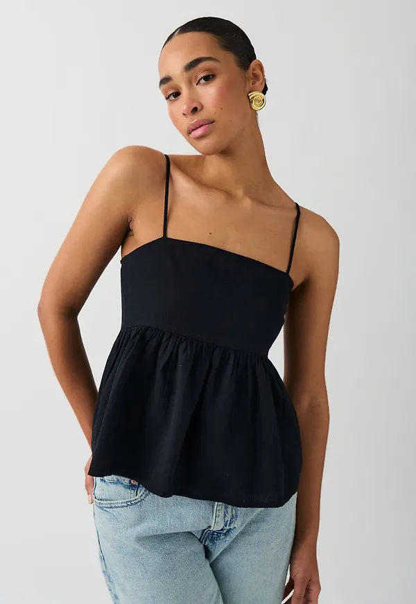 Linen blend singlet