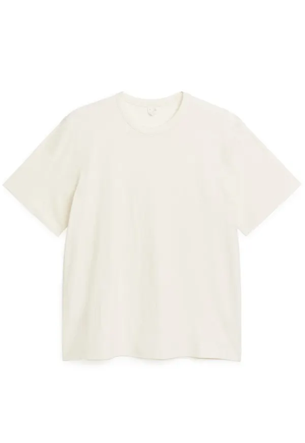 Linen Blend T-Shirt - White