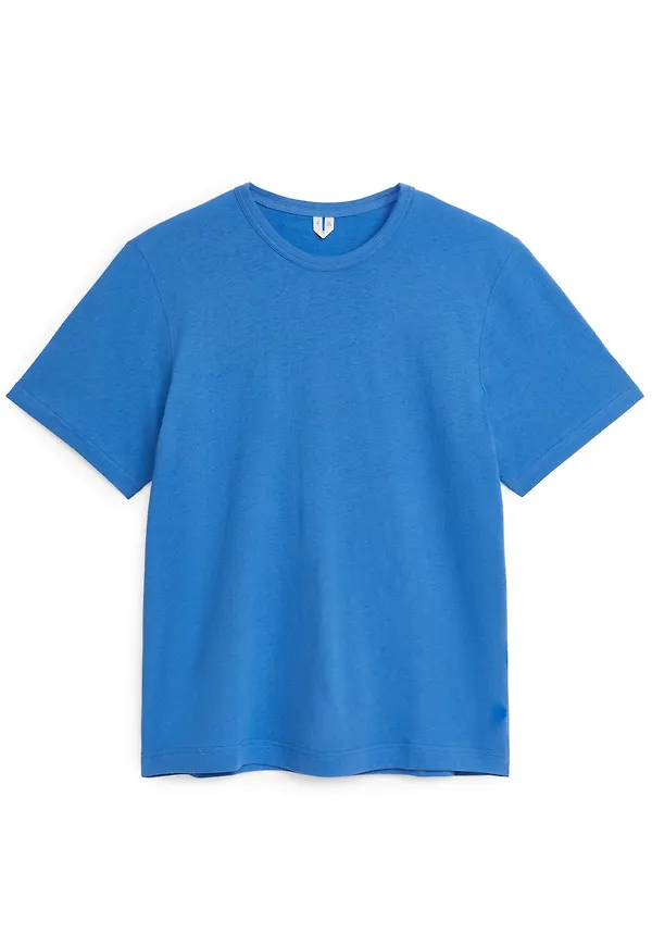 Linen Blend T-Shirt - Blue