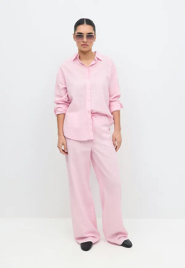 linen blend trousers