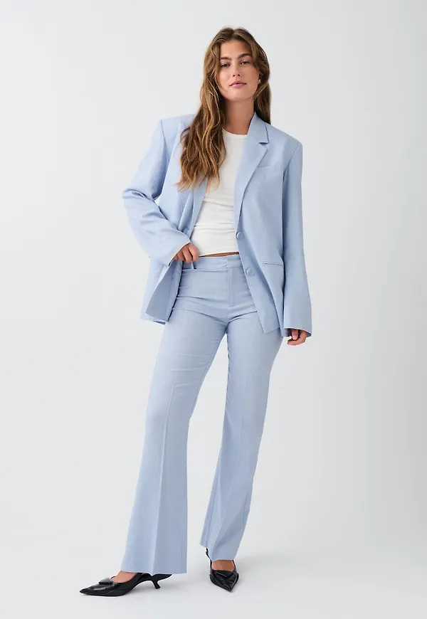 Linen blend trousers
