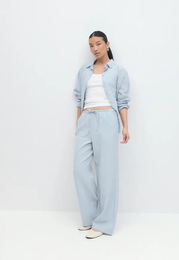 linen blend trousers