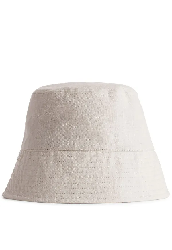 Linen Bucket Hat - Beige