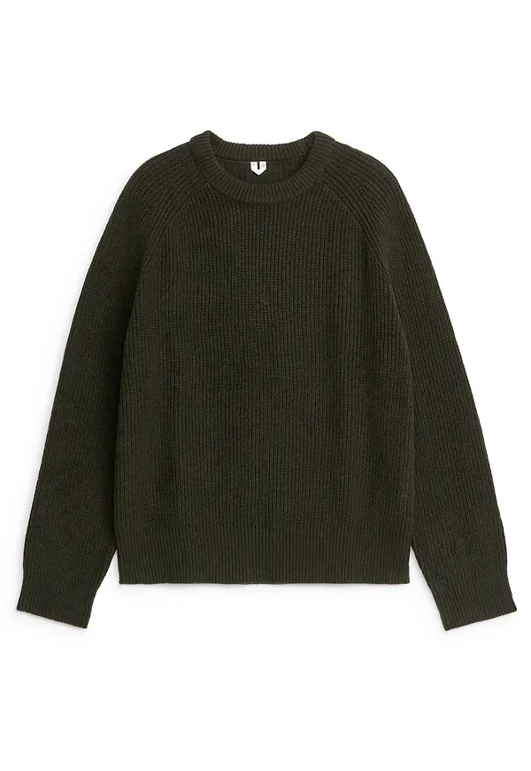 Linen Cotton Jumper - Green