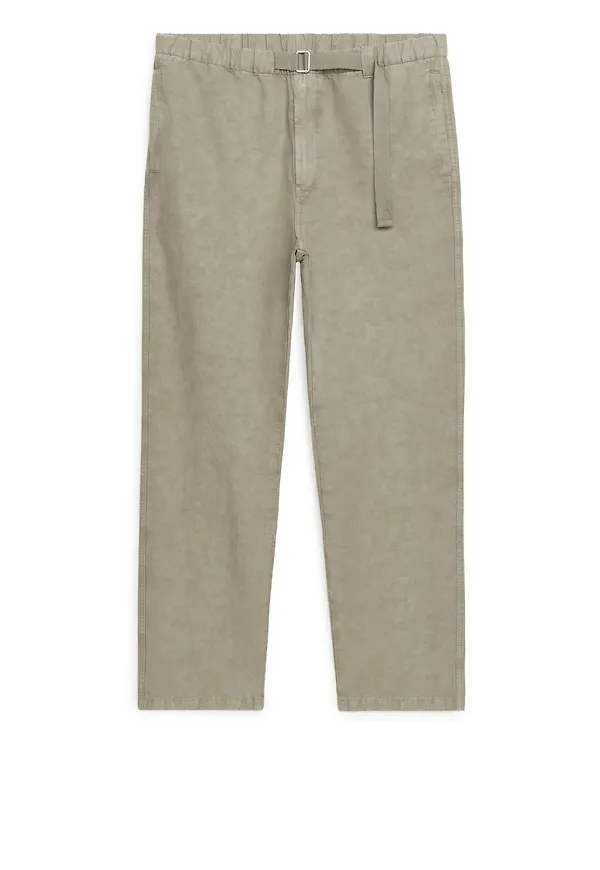 Linen Cotton Trousers - Beige