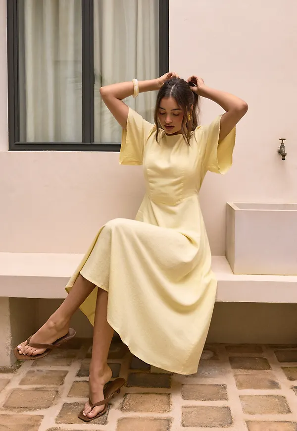 Linen Midi Dress