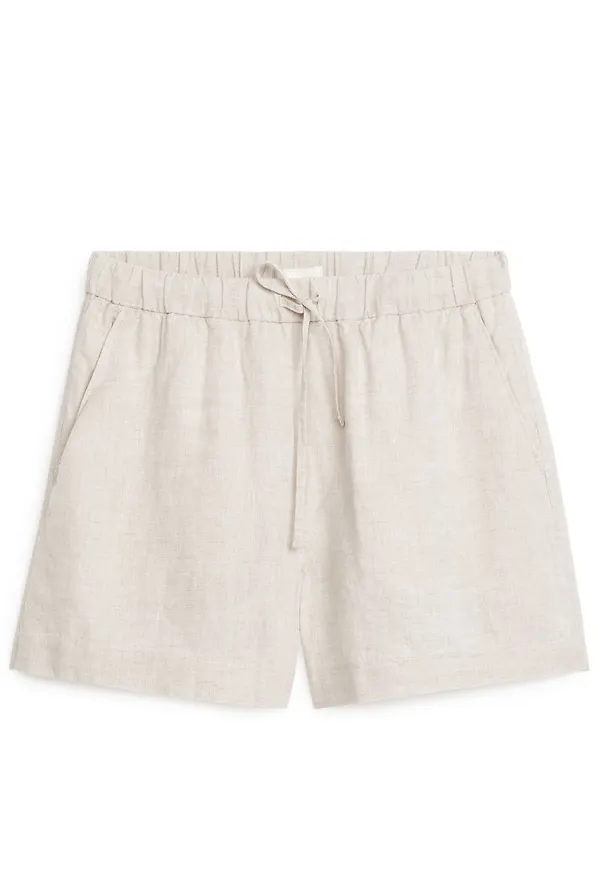 Linen Shorts - Beige