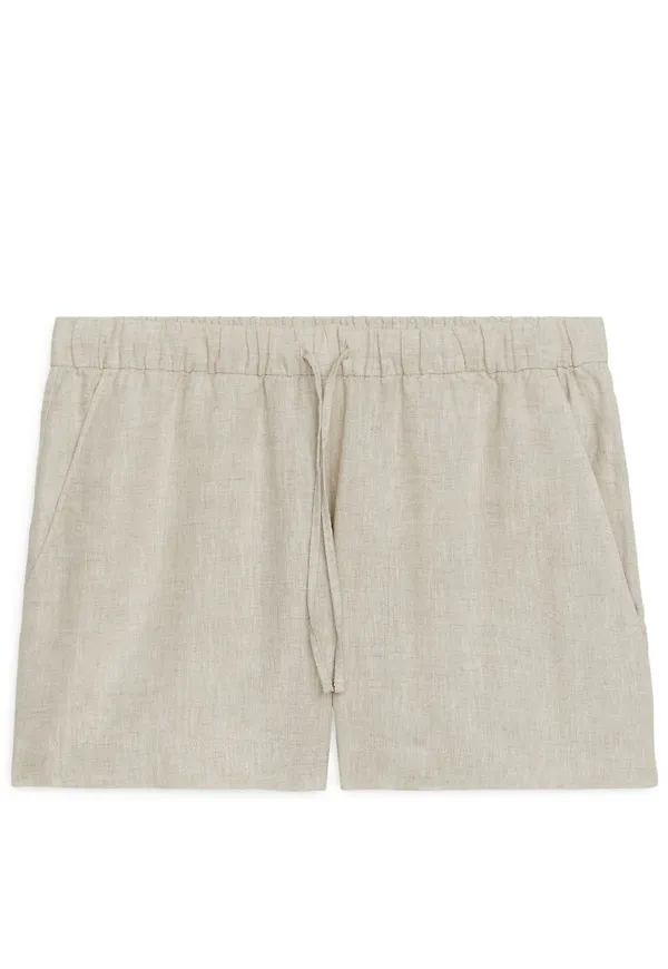 Linen Shorts - Beige