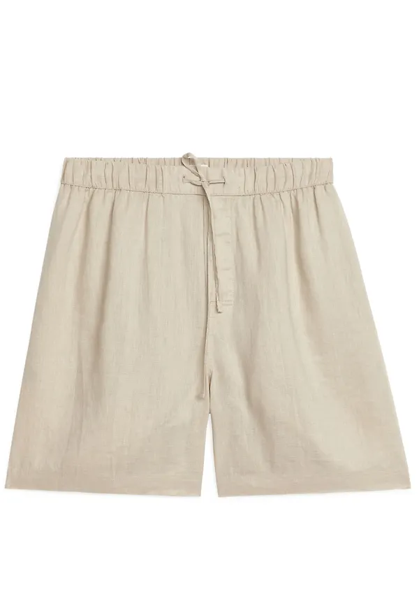 Linen Shorts - Beige