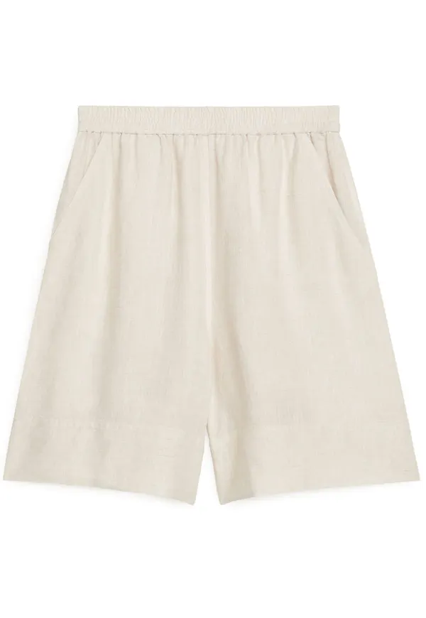 Linen Shorts - Beige