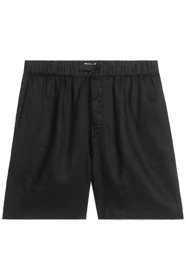 Linen Shorts - Black
