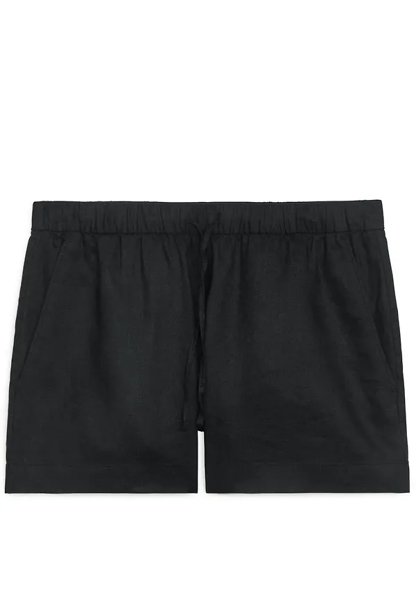 Linen Shorts - Black