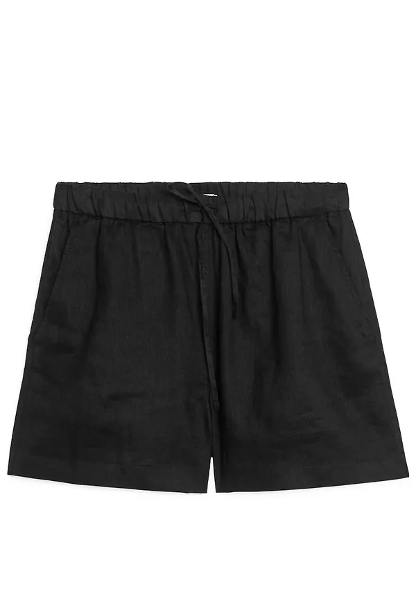 Linen Shorts - Black