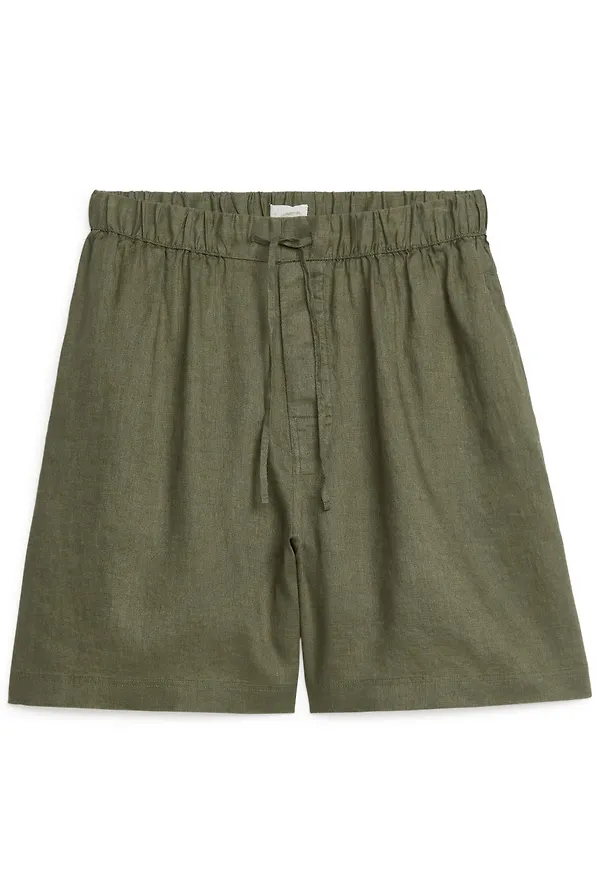 Linen Shorts - Green