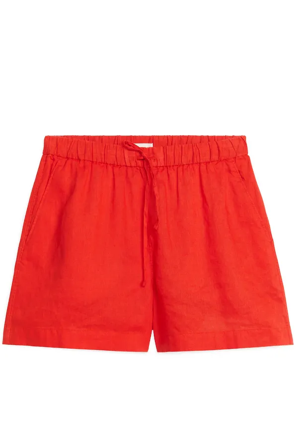Linen Shorts - Orange