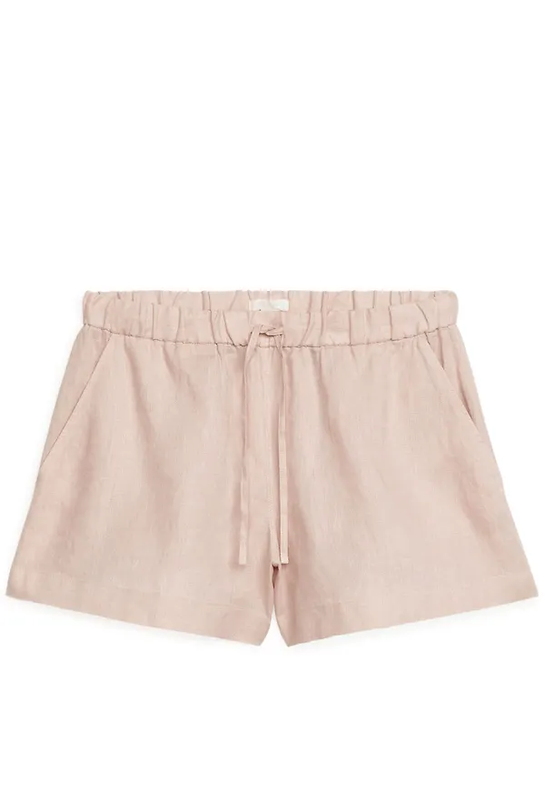 Linen Shorts - Orange