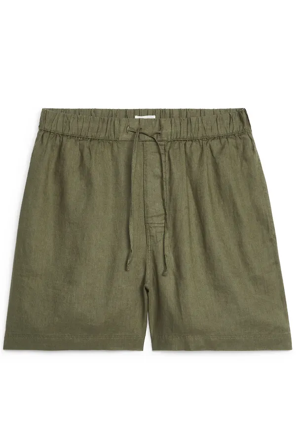 Linen Shorts - Green
