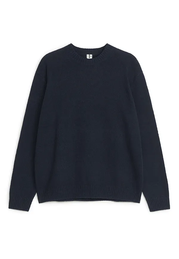 Linen Silk Jumper - Blue