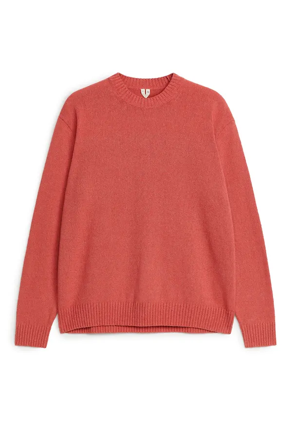 Linen Silk Jumper - Red
