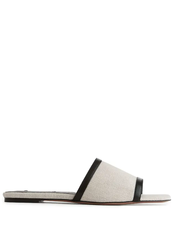 Linen Slides - Beige