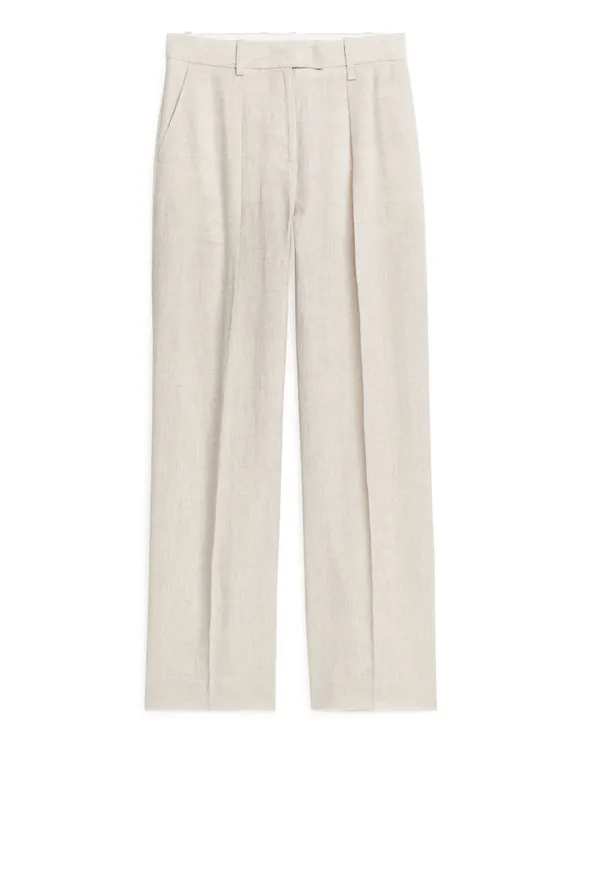 Linen Trousers - Beige