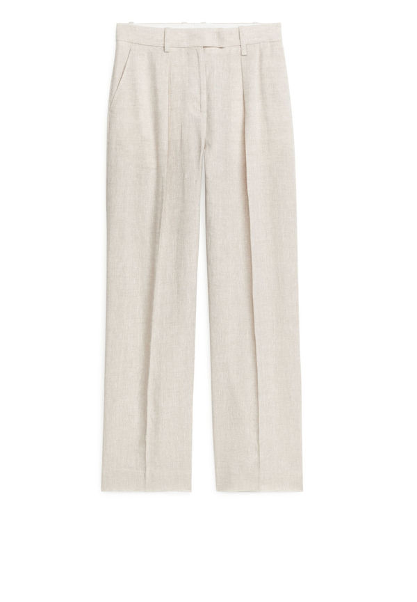 Linen Trousers - Beige