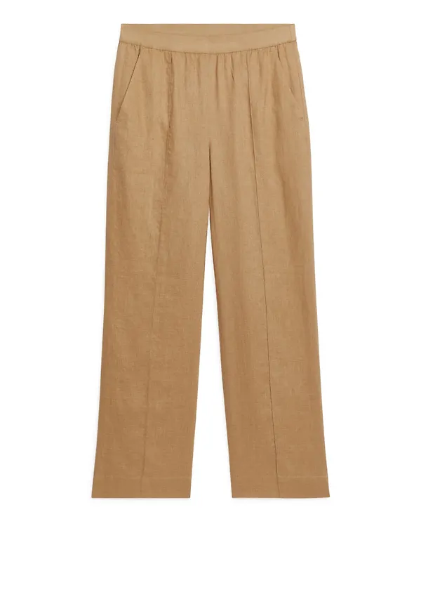 Linen Trousers - Beige