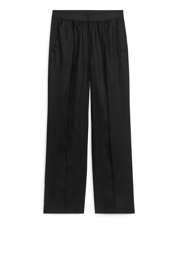 Linen Trousers - Black