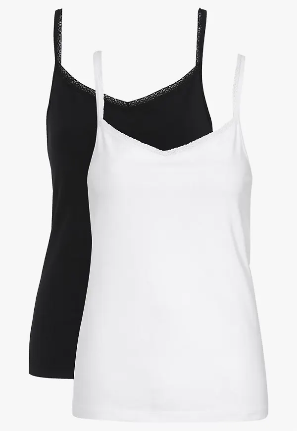 Linne med inbyggd bh-topp 2-pack